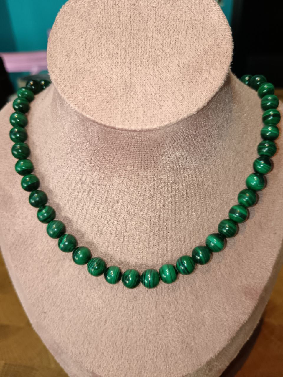 Collana girocollo di Malachite