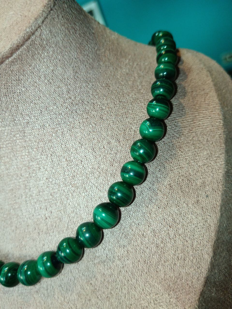 Collana girocollo di Malachite