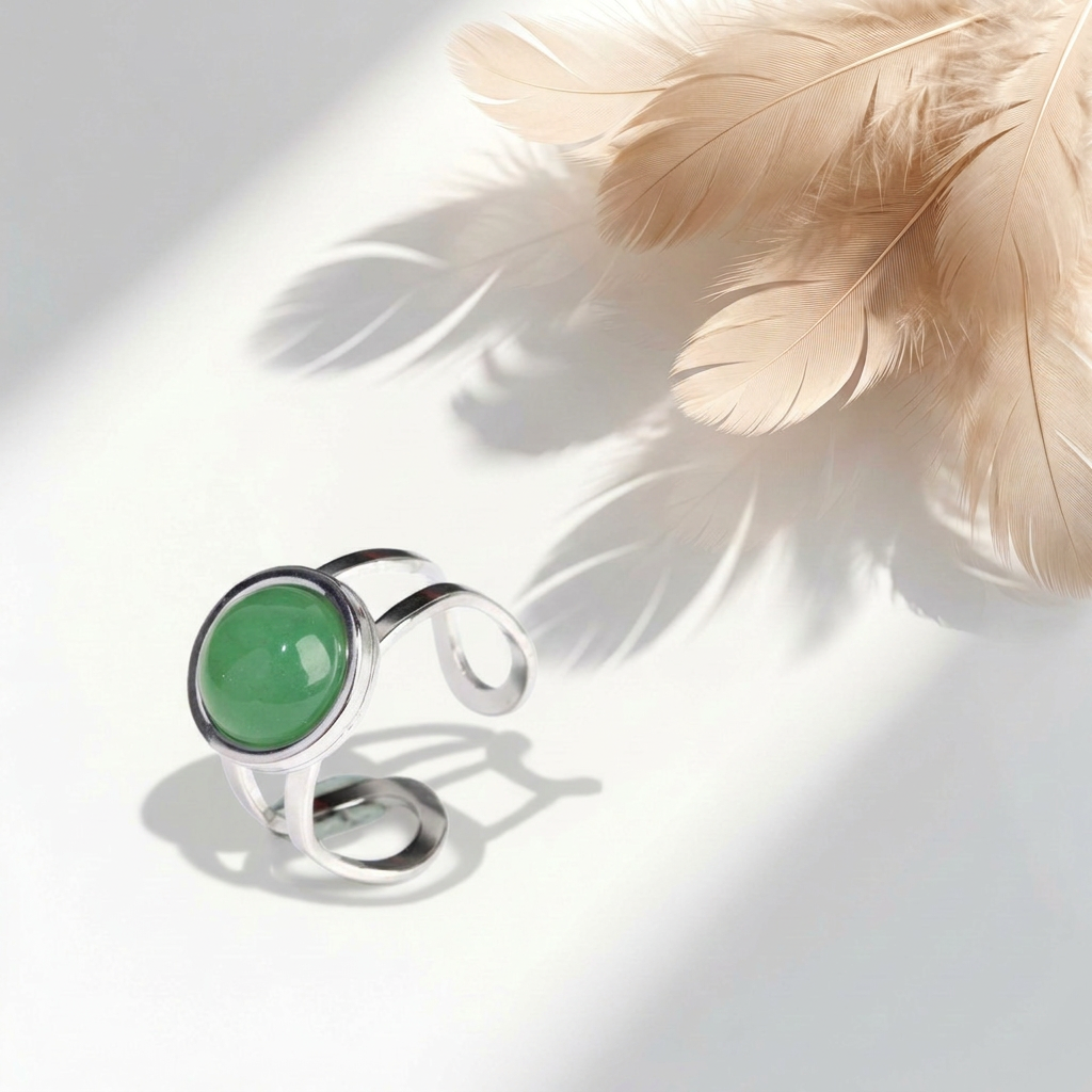 Anello in Avventurina Verde