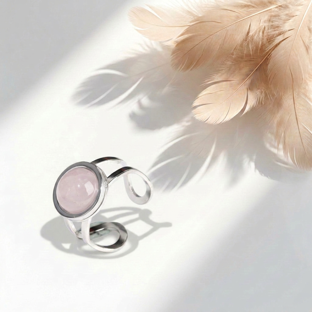 Anello in Quarzo rosa