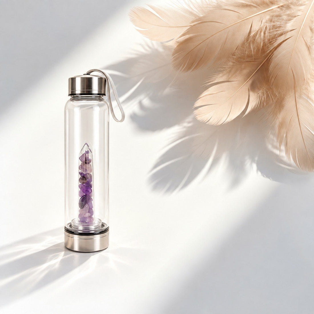 Purezza Cristallina - Bottiglia d'Acqua con Cristalli Integrati