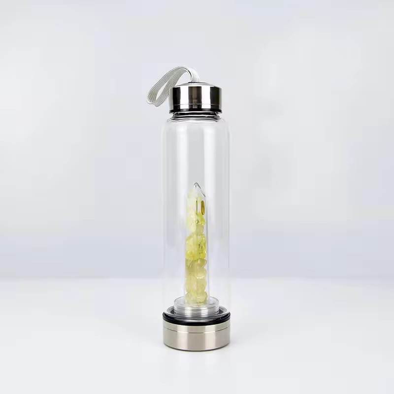 Purezza Cristallina - Bottiglia d'Acqua con Cristalli Integrati
