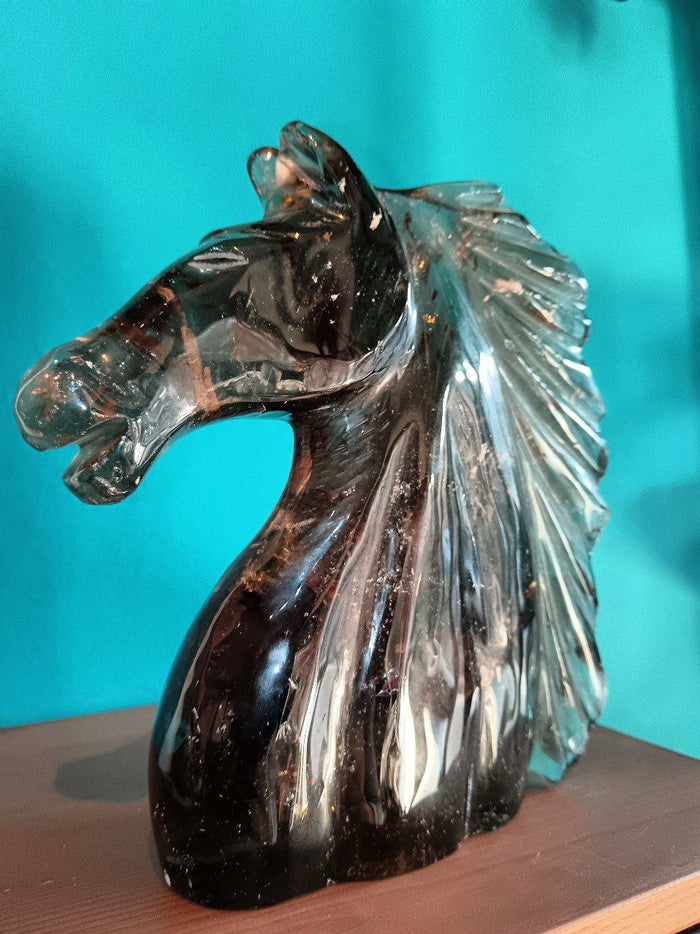 Cavallo in Quarzo Fumè