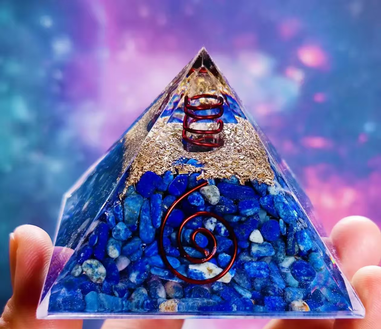 Piramide Orgonite energizzata Filo Rame