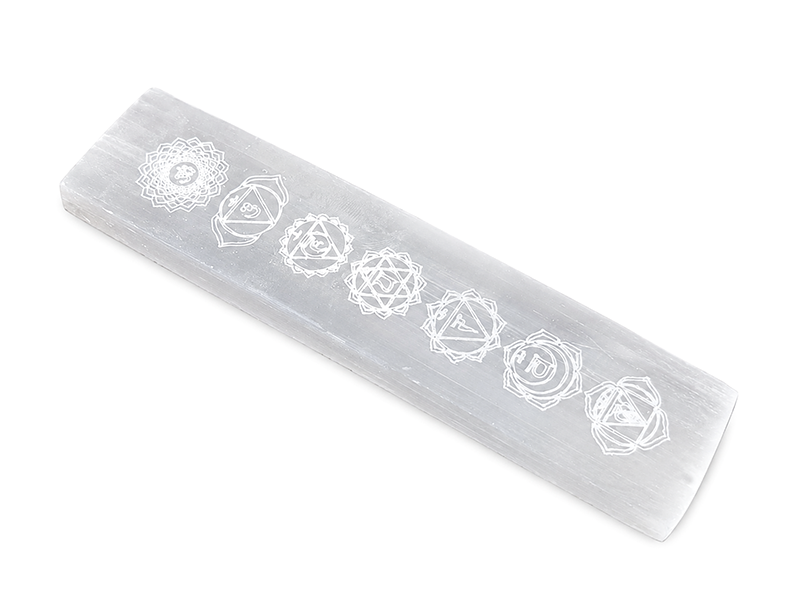 Tavoletta di Selenite 7 chakra