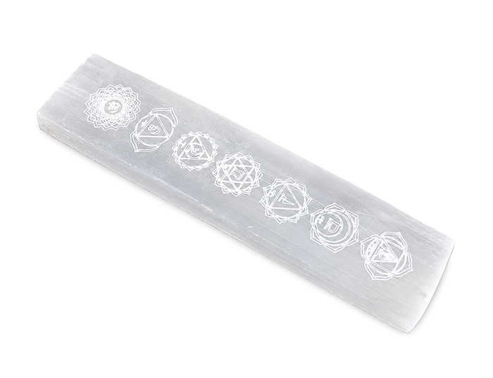 Tavoletta di Selenite 7 chakra