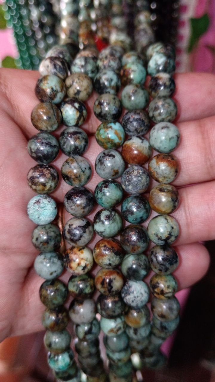 Filo di Cristallo 8mm Turchese Africano