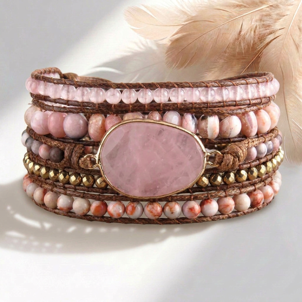 Bohémien con Quarzo Rosa