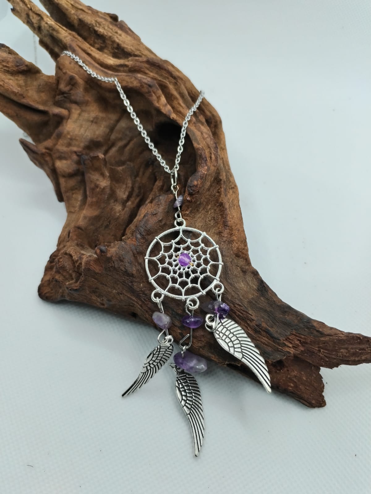 Acchiappasogni Macramé, Cotone Rosa E Bianco, Dreamcatcher, Boho Style - Foto 12