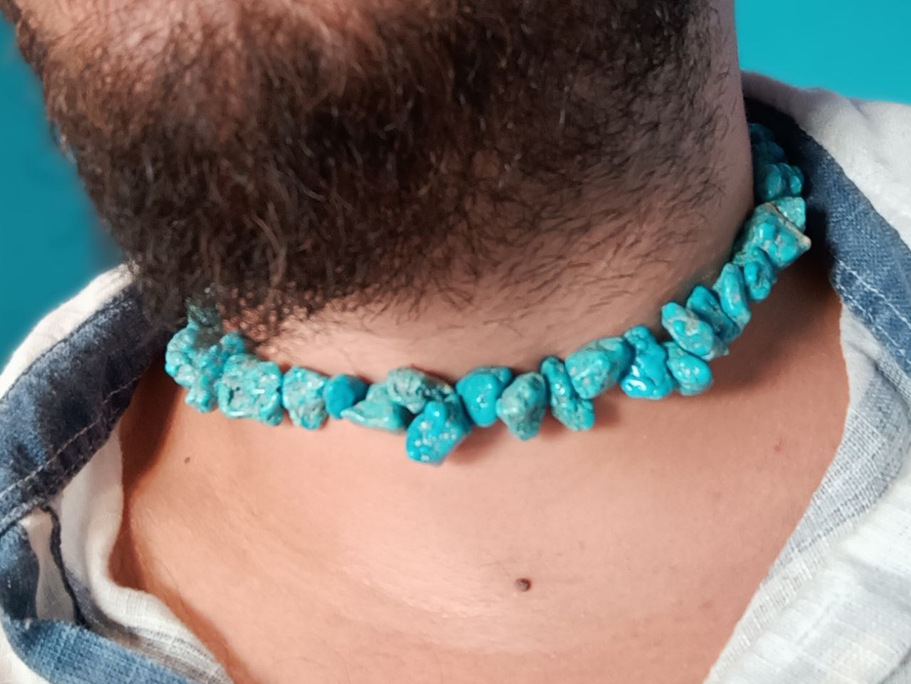 Collana Magnesite grezza (tinta)