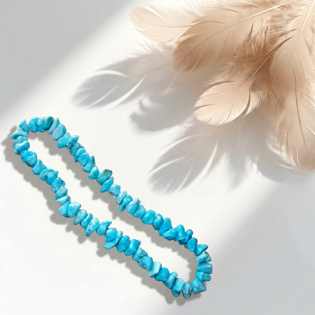 Collana Magnesite grezza (tinta)