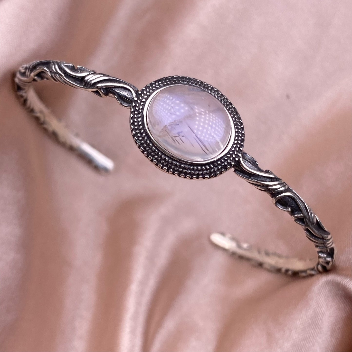 Bracciale in Pietra di Luna 925