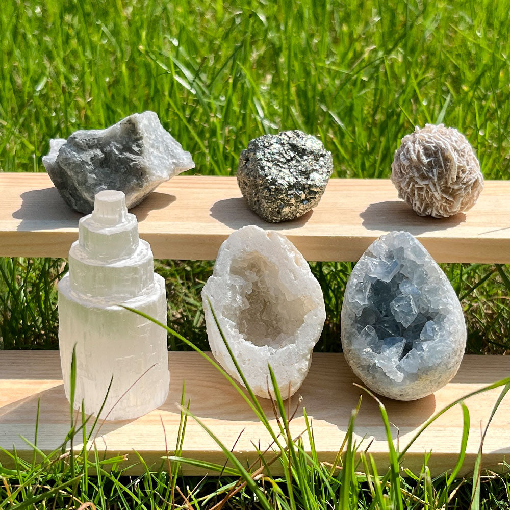 Kit di cristalli per purificazione, meditazione, Reiki e cristalloterapia