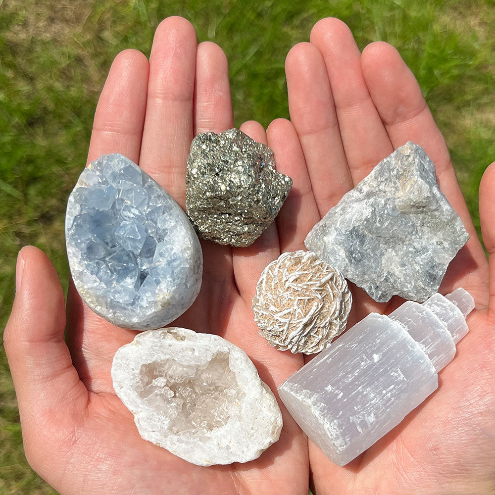 Kit di cristalli per purificazione, meditazione, Reiki e cristalloterapia