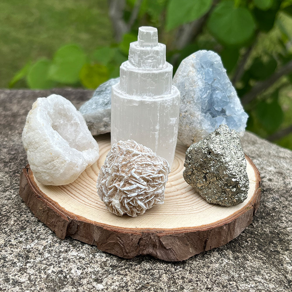 Kit di cristalli per purificazione, meditazione, Reiki e cristalloterapia