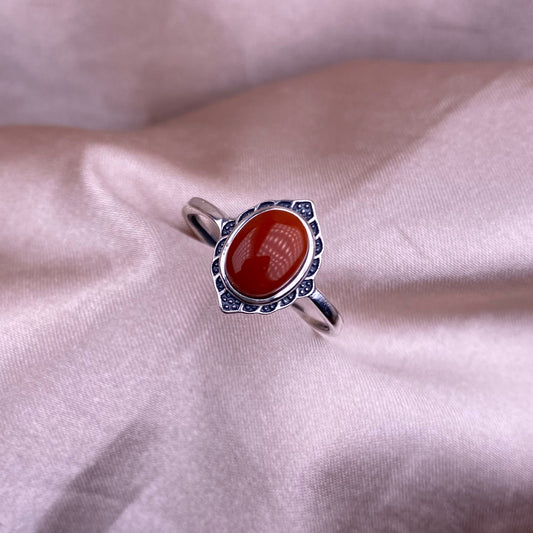 Anello Agata Rossa 925