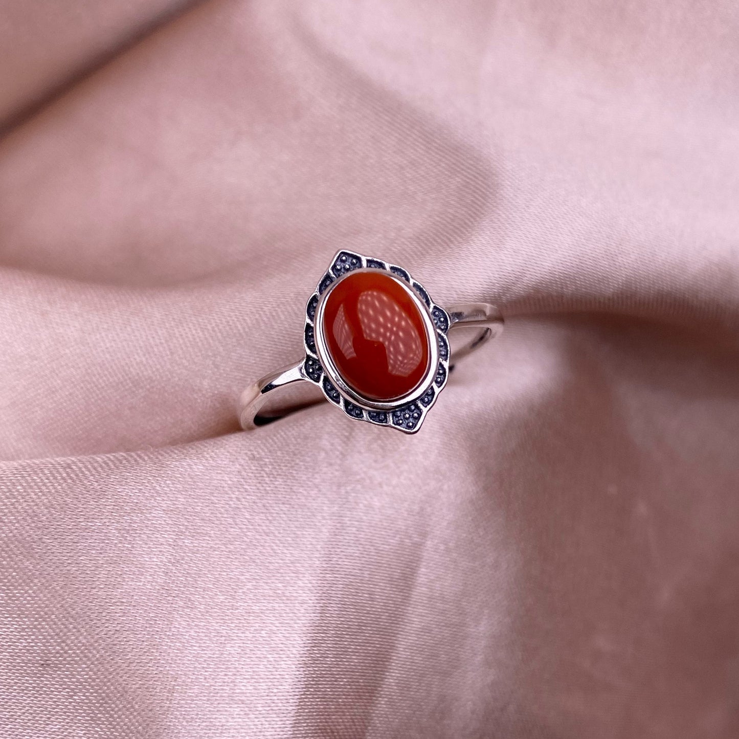 Anello Agata Rossa 925