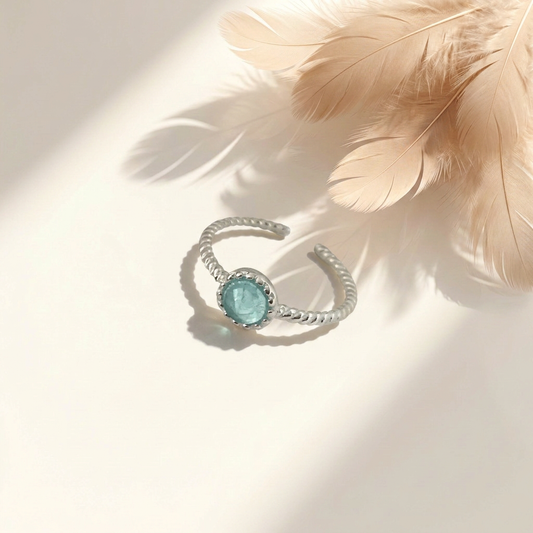 Anello in Acquamarina Argento 925 Basic