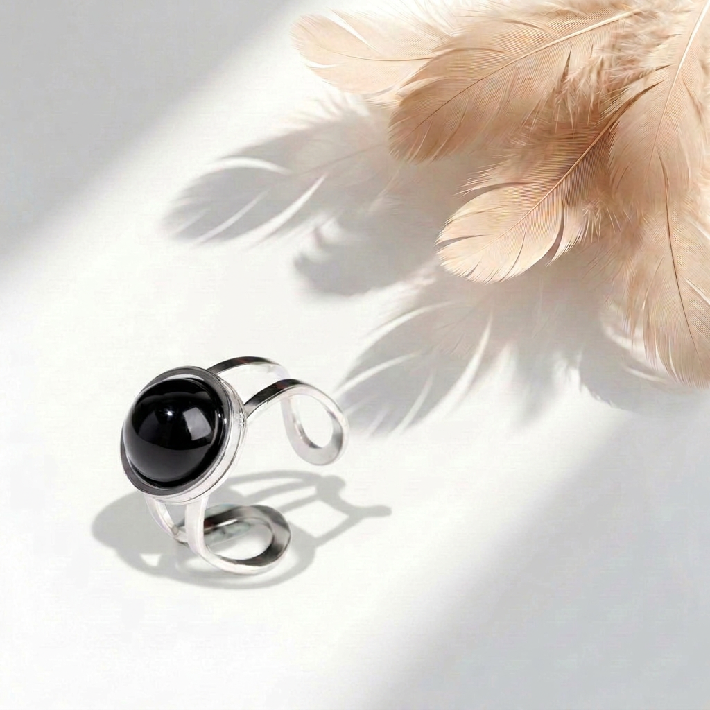 Anello in Agata nera