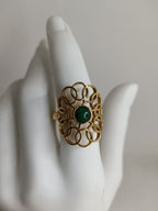 Anello in Malachite Orlo