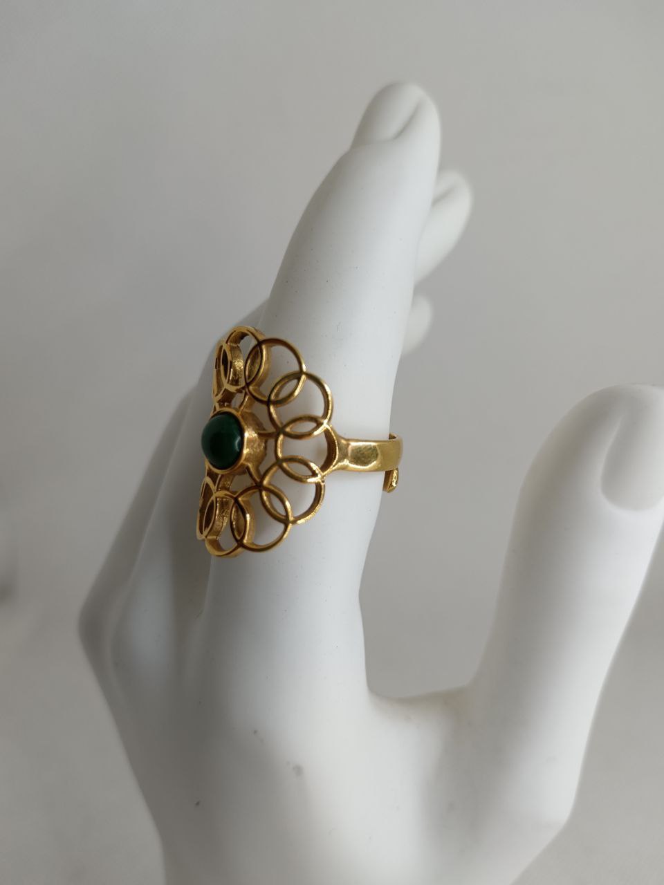 Anello in Malachite Orlo