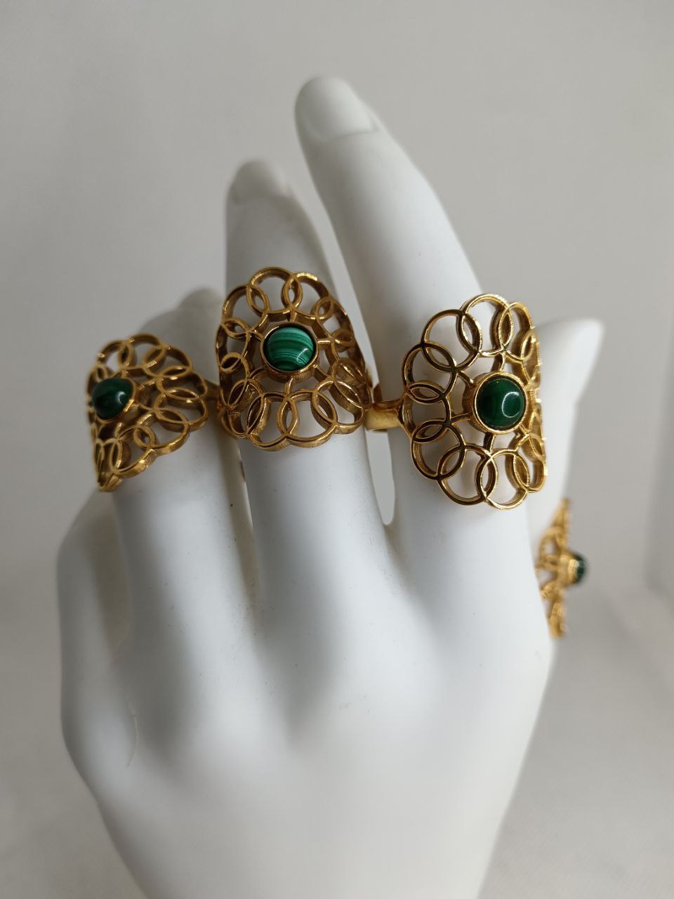 Anello in Malachite Orlo