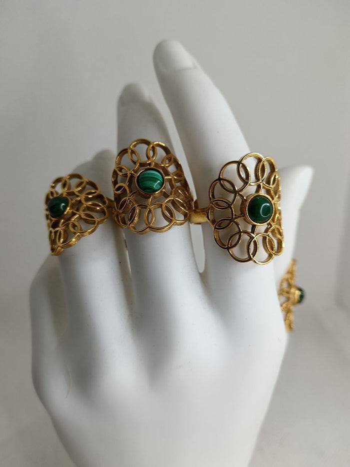 Anello in Malachite Orlo