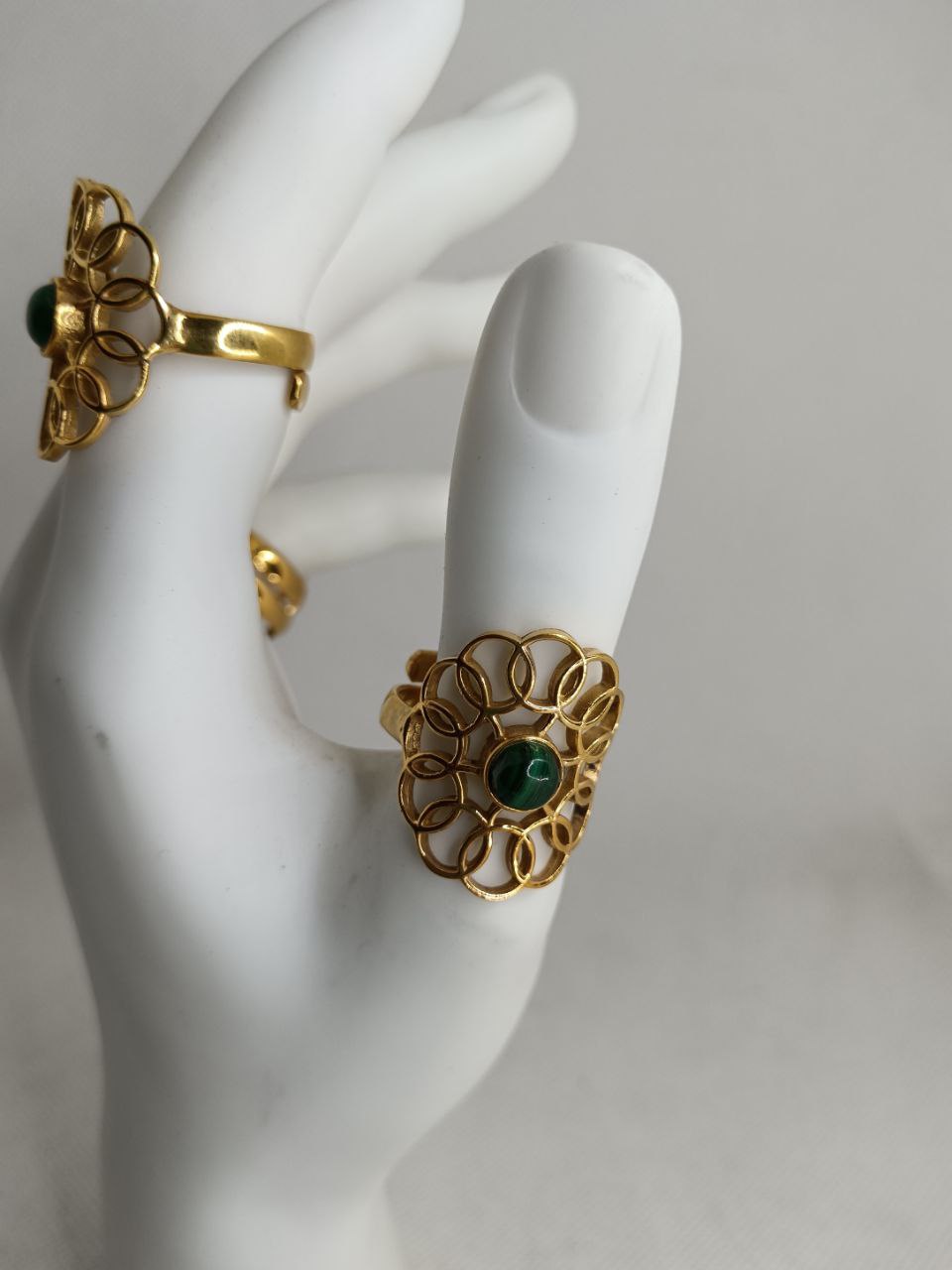 Anello in Malachite Orlo