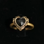 Anello Sacro Cuore in Agata Nera
