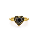 Anello Sacro Cuore in Agata Nera