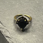 Anello Sacro Cuore di Maria in Agata Nera