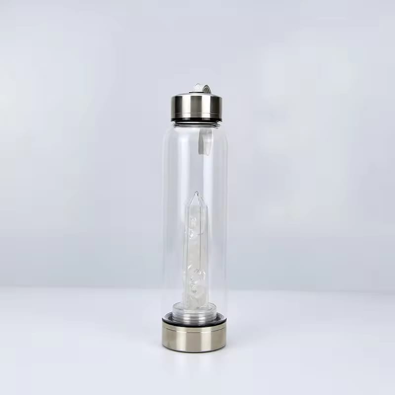 Purezza Cristallina - Bottiglia d'Acqua con Cristalli Integrati