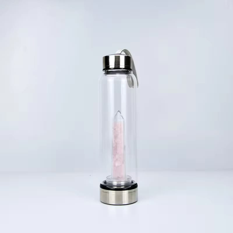 Purezza Cristallina - Bottiglia d'Acqua con Cristalli Integrati