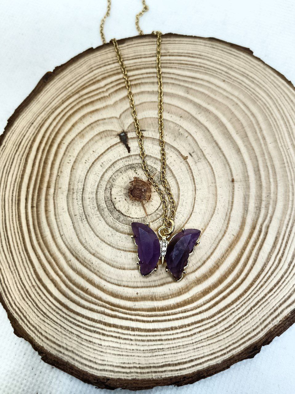Collana Farfalla in Ametista
