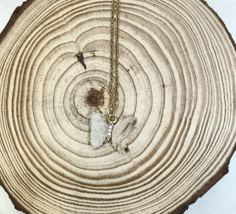 Collana Farfalla in Cristallo di Rocca