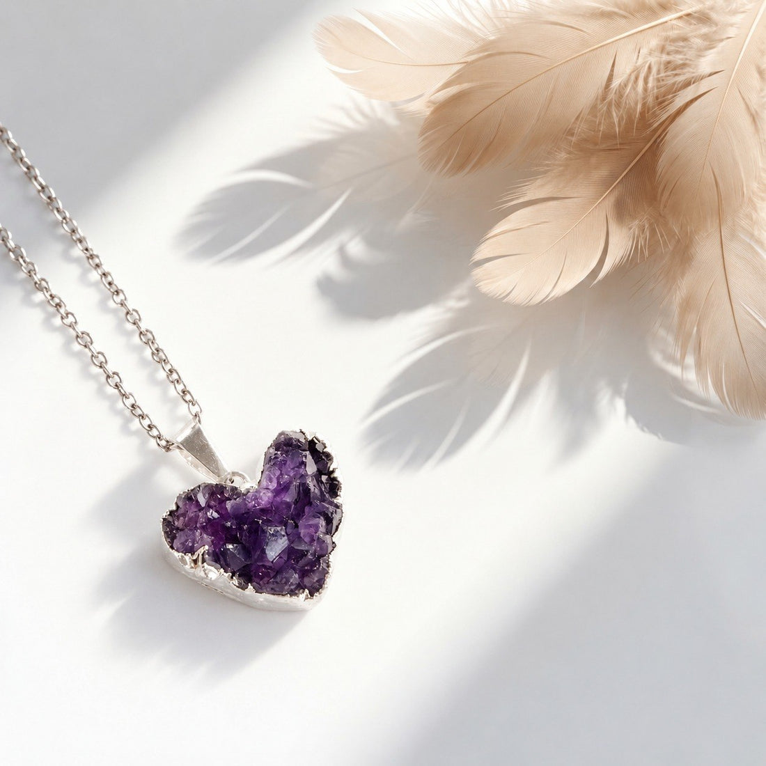 Cuore di Akasha: collana con cuore di Ametista