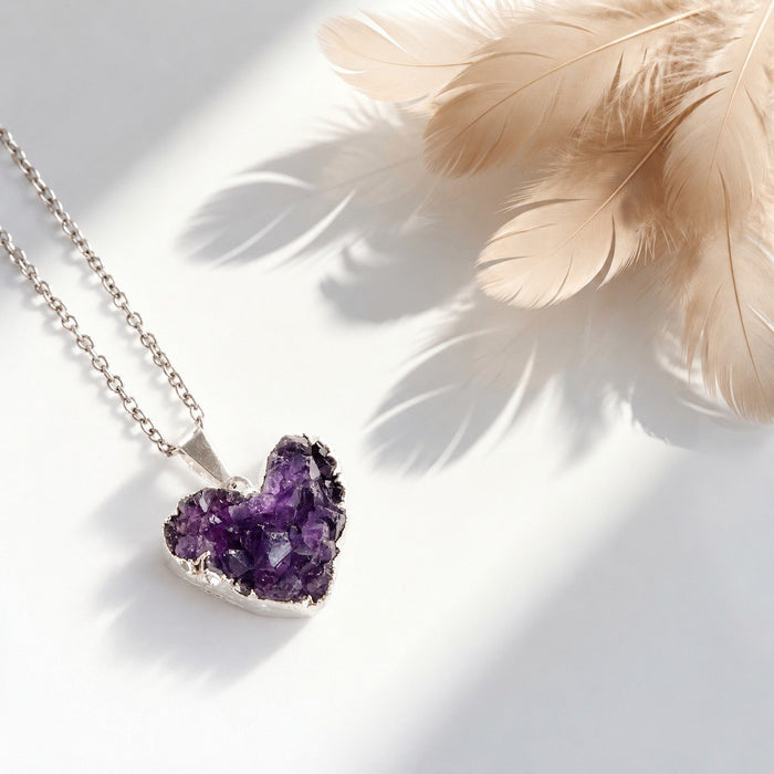 Cuore di Akasha: collana con cuore di Ametista