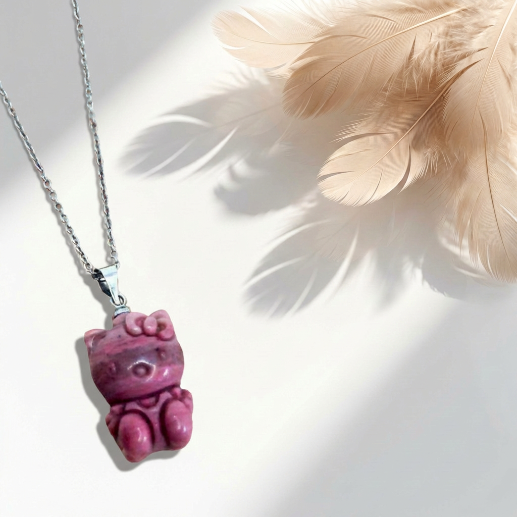 Hello Kitty in Rodonite