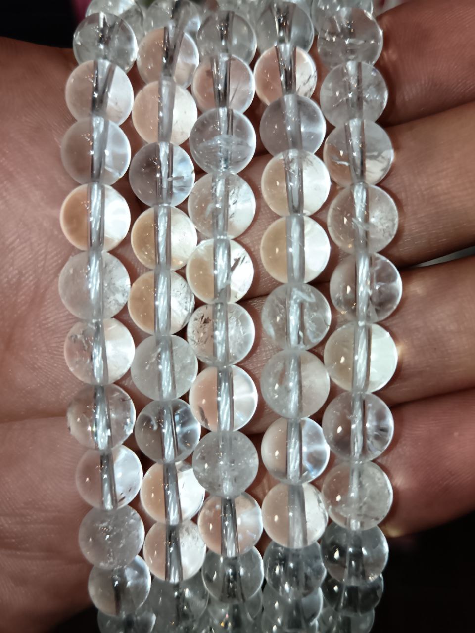 Filo di Cristallo 8mm Quarzo Ialino AA