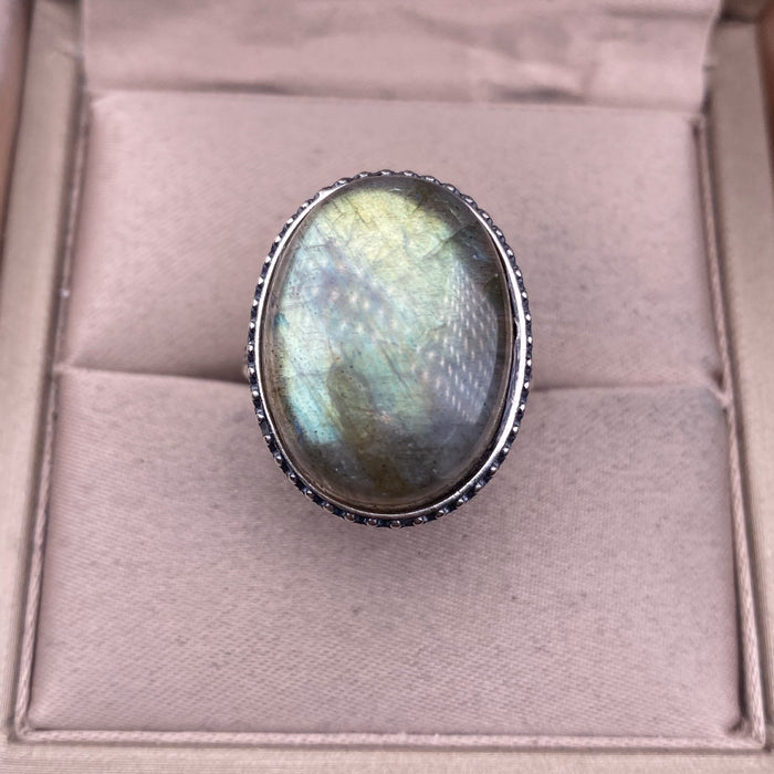 Anello in Labradorite Bolla 925