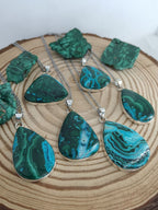 Collana in Malachite e Crisocolla 925