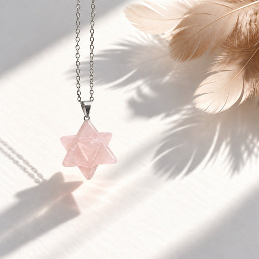 Merkaba in Quarzo Rosa
