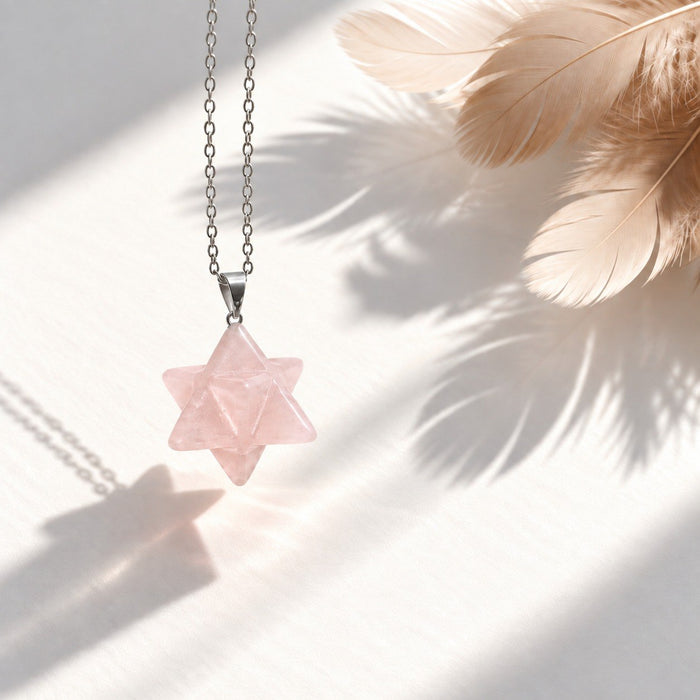 Merkaba in Quarzo Rosa