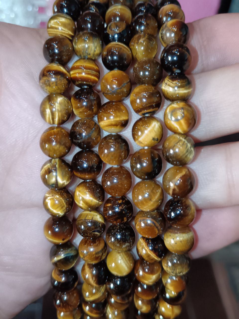 Filo di Cristallo 8mm Occhio di tigre AB