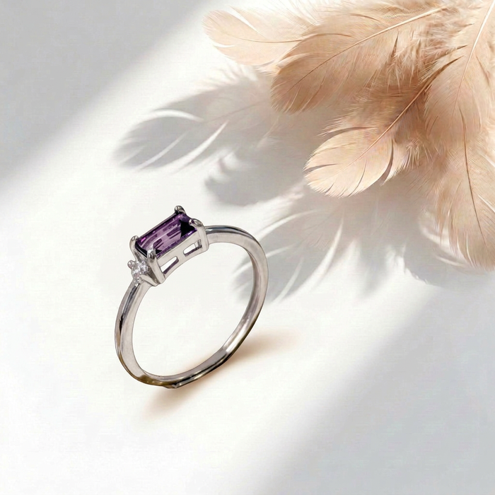 Anello Regina di Ametista Argento 925