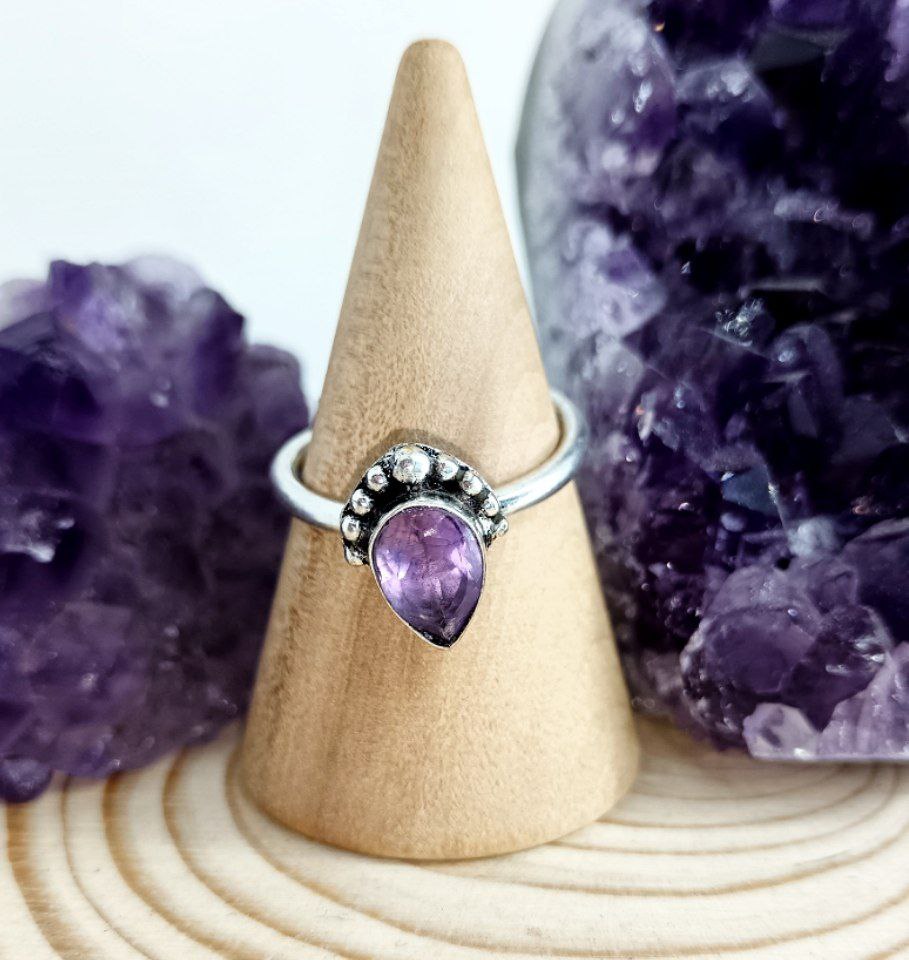 Anello Regina di Ametista Argento 925