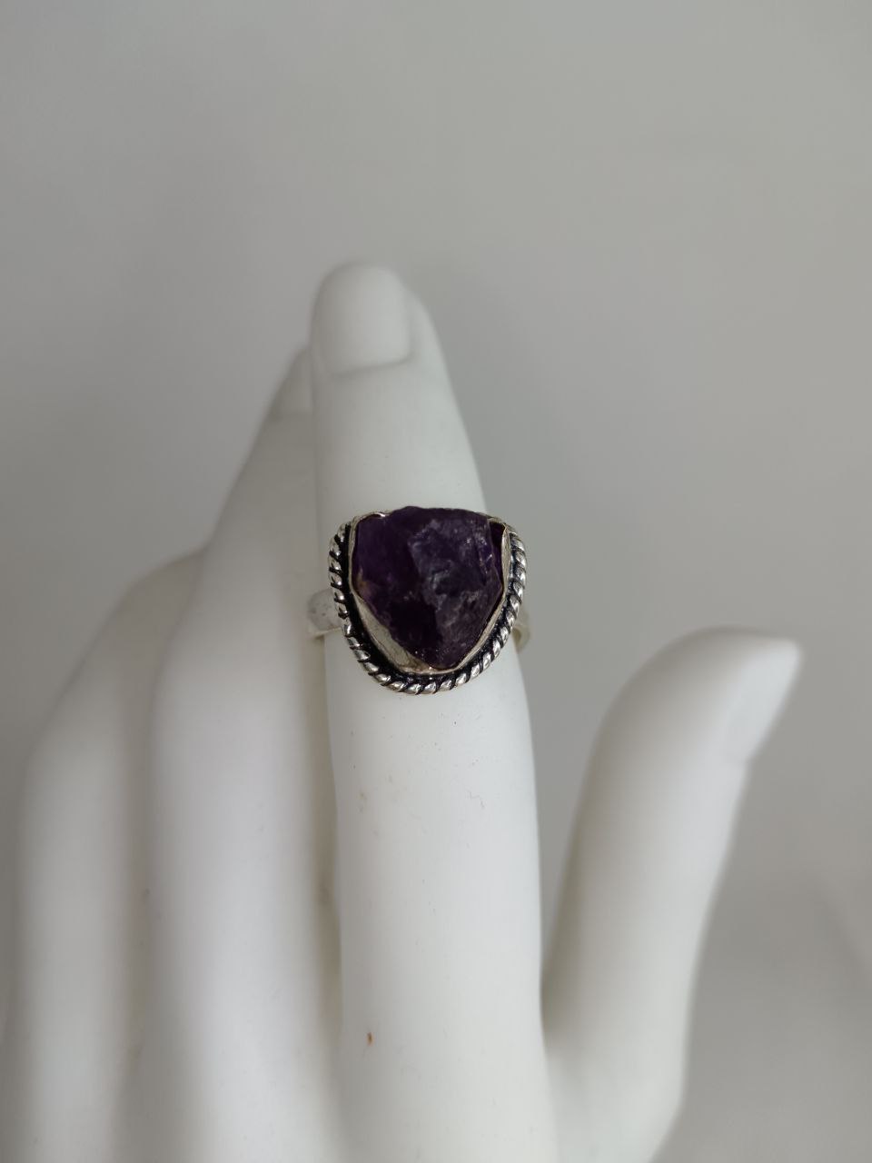 Anello Roccia di Ametista Argento 925