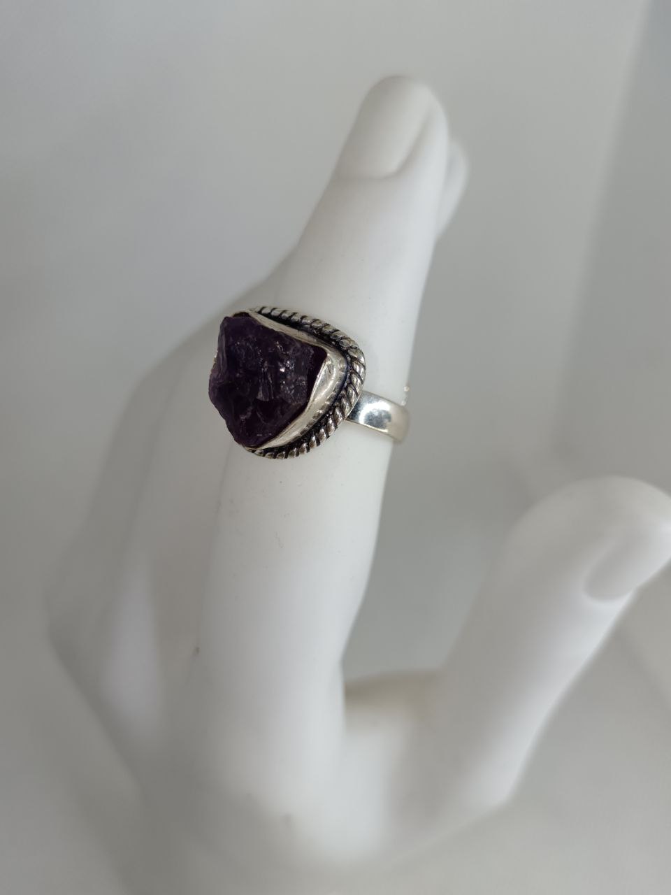 Anello Roccia di Ametista Argento 925