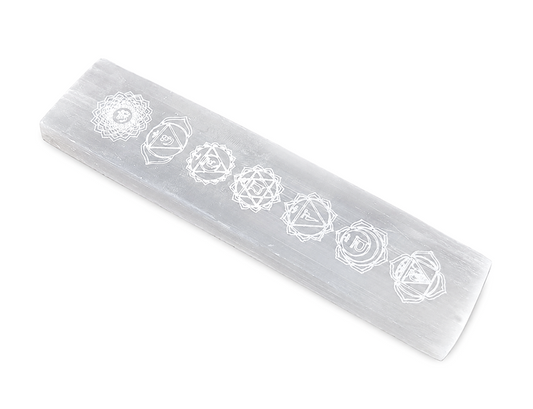 Tavoletta di Selenite 7 chakra