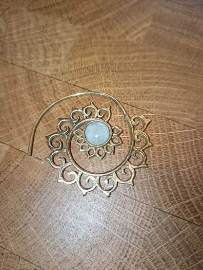 Orecchini Spirale in Labradorite